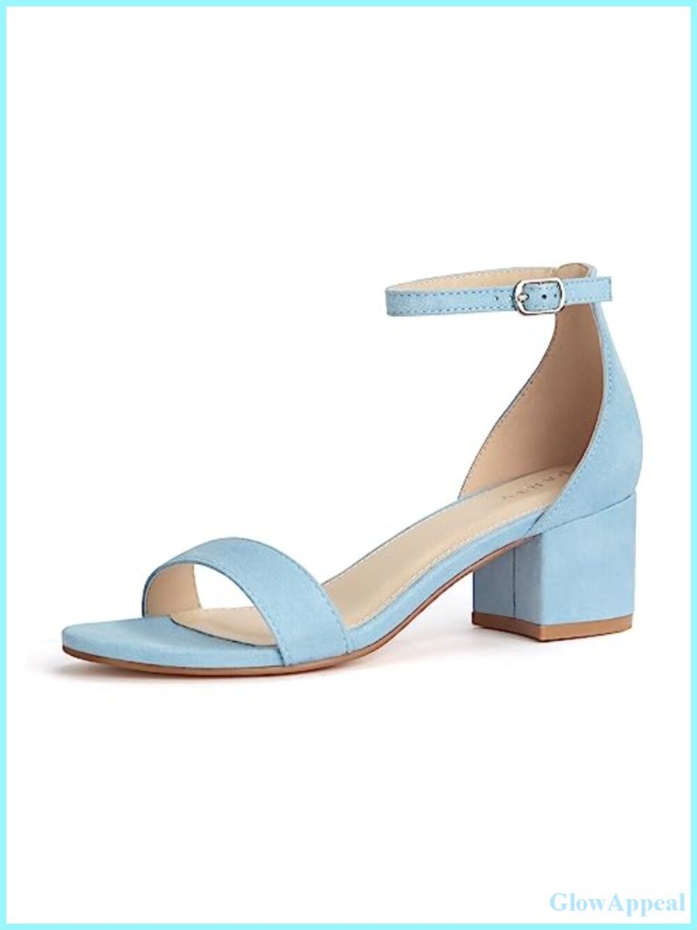 Women's Open Toe Ankle Strap Low Block Chunky Heels Sandals